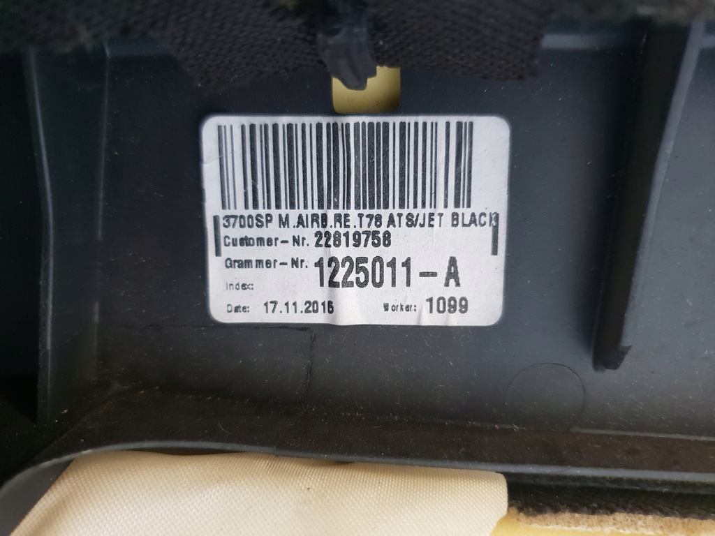 фото №5, Opel insignia a 15r подушка air bag боковая сиденье