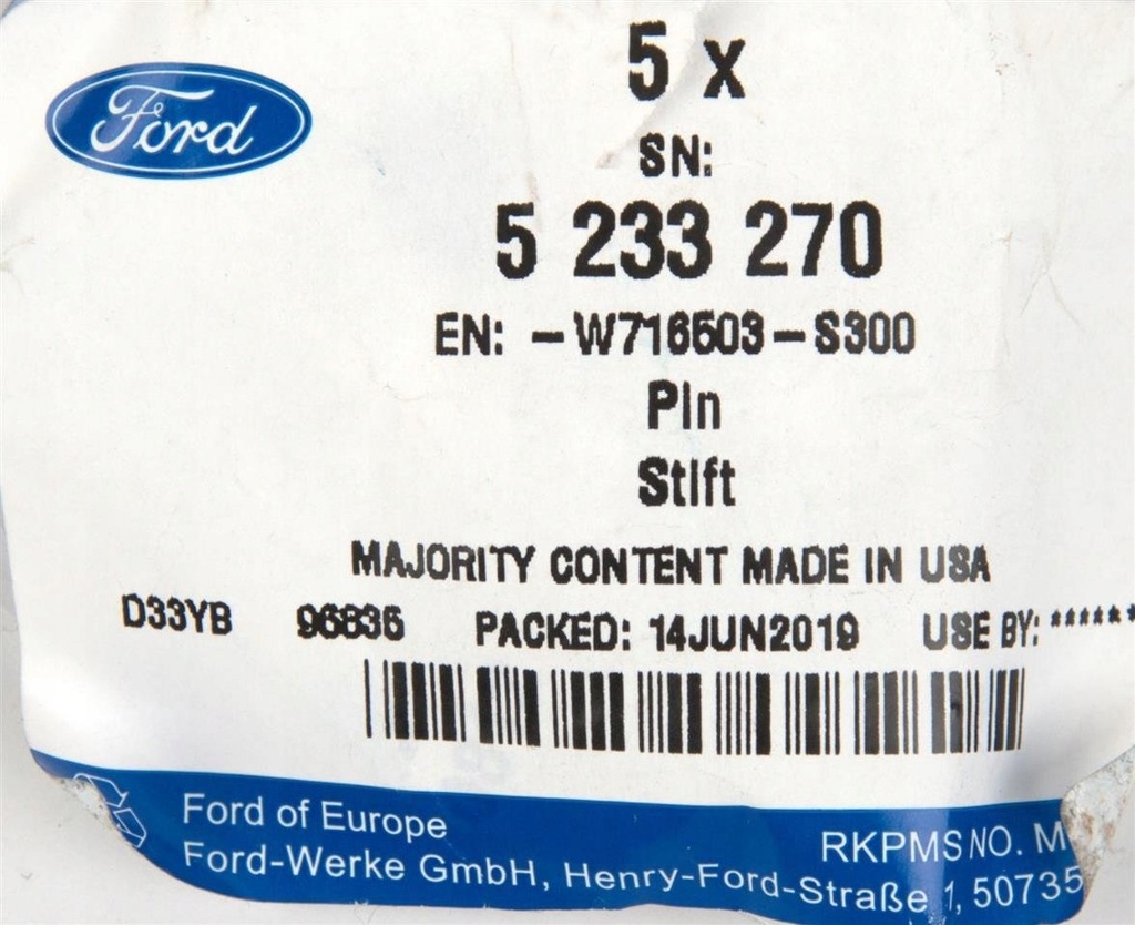 фото №9, Клипса 9x0,8 накладки порога mondeo mk5 s-max galaxy 5233270 _ w716503-s300