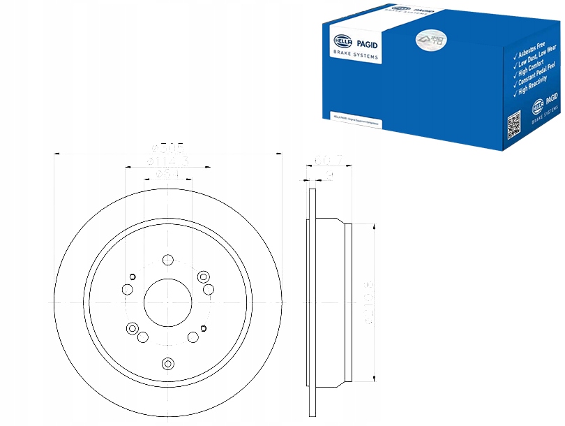 фото №1, Hella pagid тормозные диски тормозные 2szt honda cr-v ii 2.