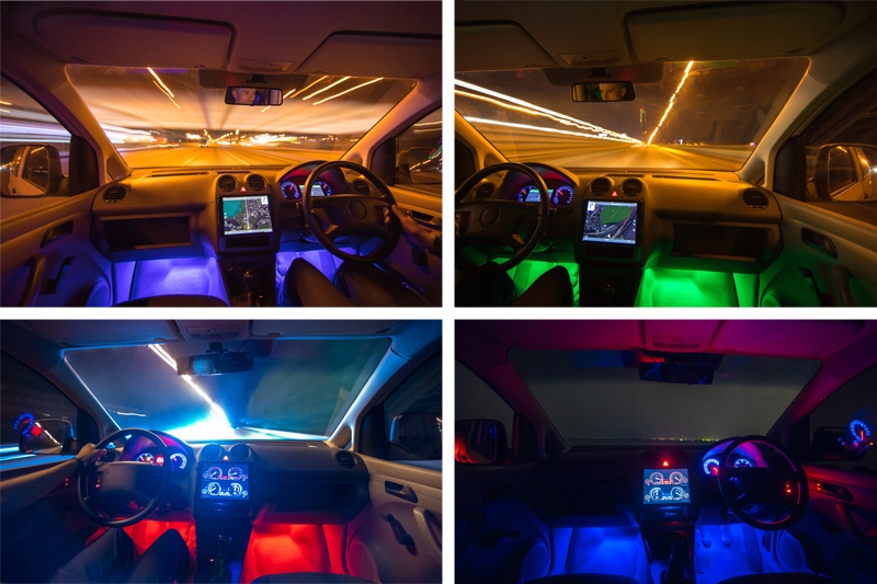 фото №7, Ремінь стрічка led rgb na port usb освітлення do салону автомобіля автомобіля 5m