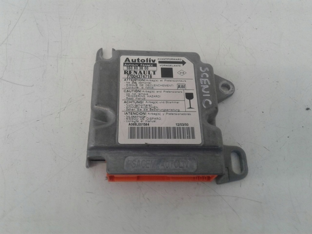 фото №1, Датчик подушка безопасности 7700437471b renault scenic lift