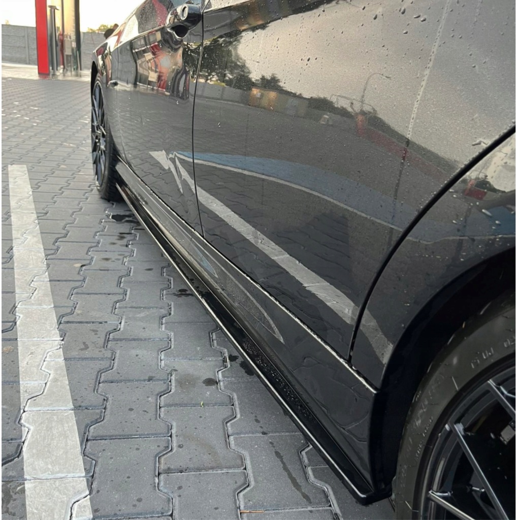 фото №11, Накладки поріг bmw e90 e91 m набір чорний блиск накладки пороги бічний