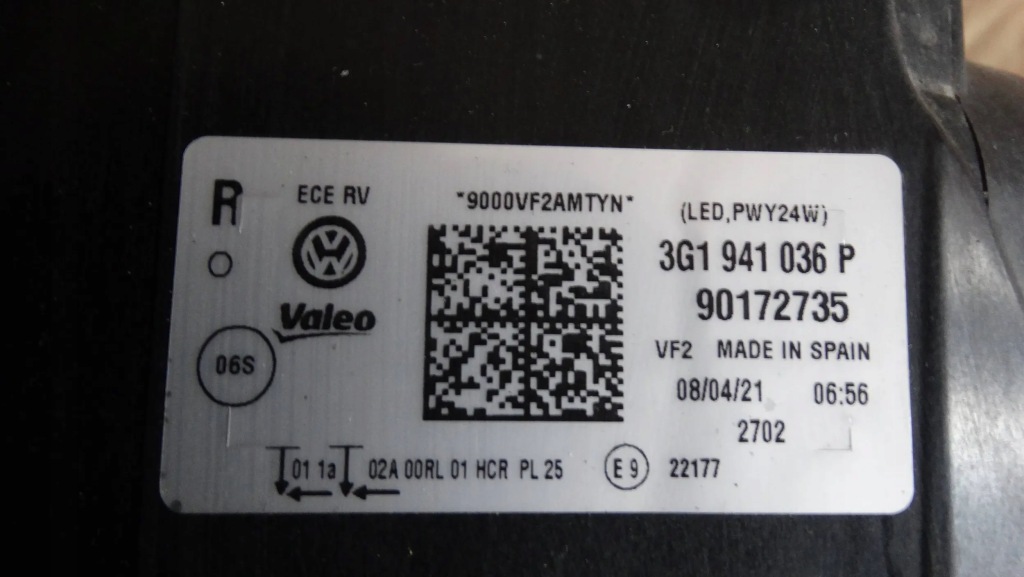 фото №8, Лампа правый перед 3g1941036p vw passat b8