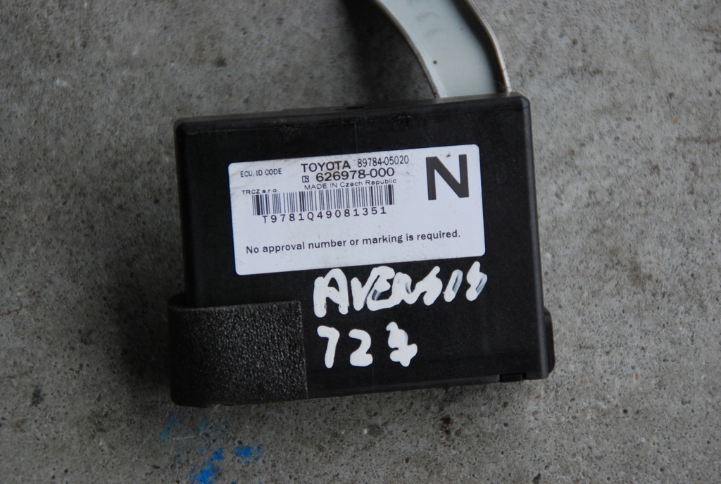 фото №1, Модуль иммобилайзер toyota avensis t27 fl 11-