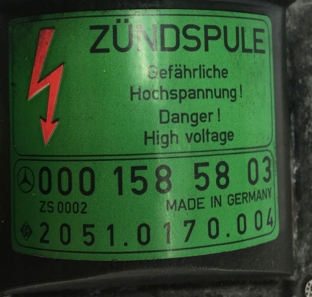 Катушка зажигания wysokiego напряжения mercedes w124 w126 w140 r129 0001585803 с Разборки