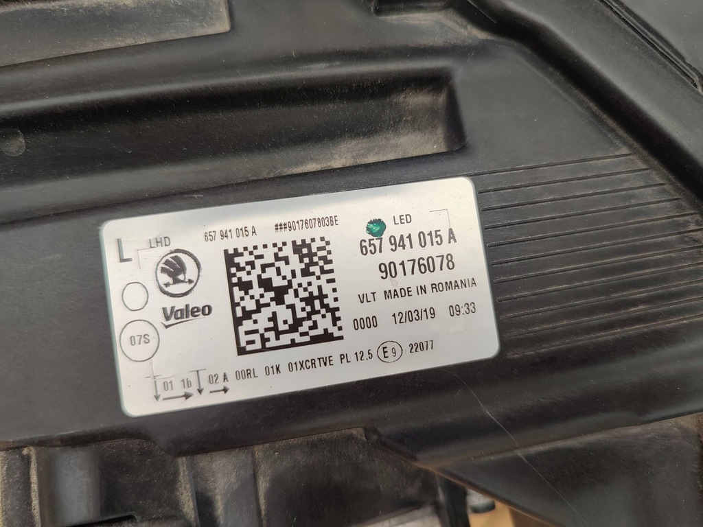 фото №13, Фара лампа лівий перед skoda scala 2020 full led 657941015a