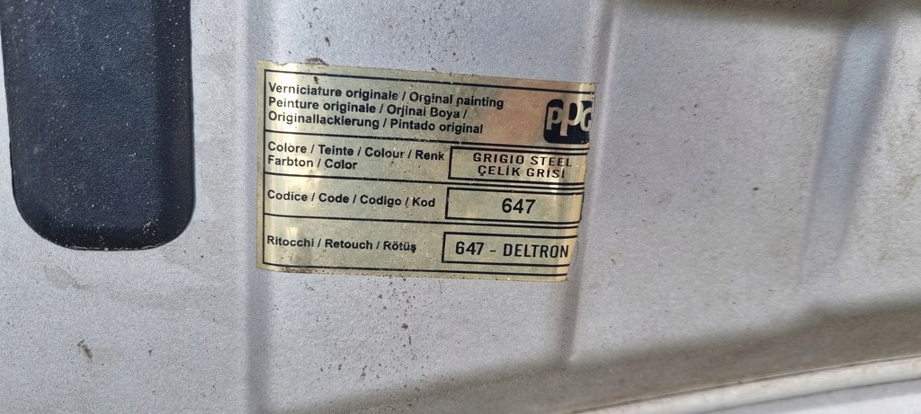 фото №5, Капот fiat doblo i 1 серебристая 647