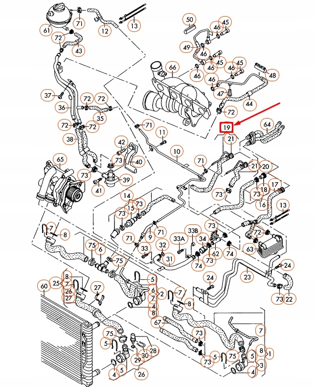 фото №8, Audi tt 8j охолоджуюча рідина шланг with quick release з'єднувач 3c0122157fh oem