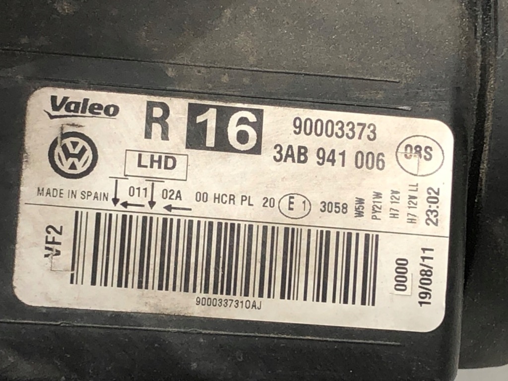 фото №6, Фара правий перед vw passat b7 3ab941006 10-15 лампа