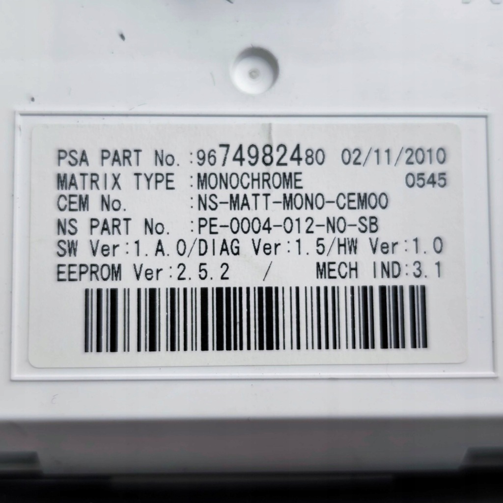 Купити Лічильник прилади європа peugeot 3008 5008 9676614680