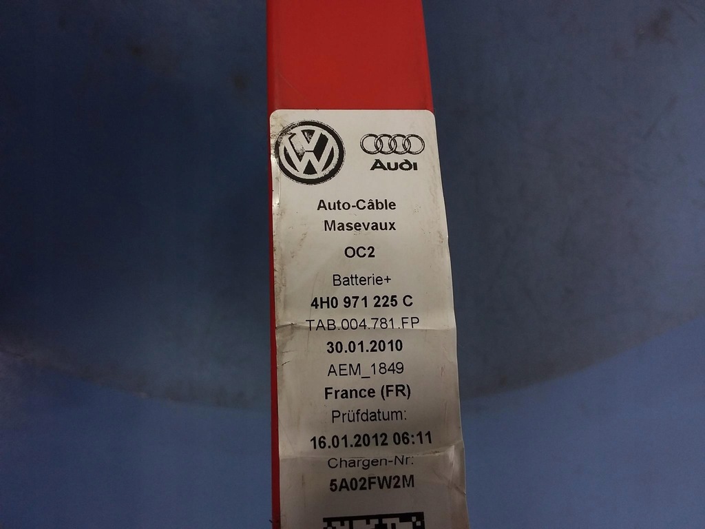 фото №5, Audi a8 d4 4h шланг аккумулятор plus 4h0971225c