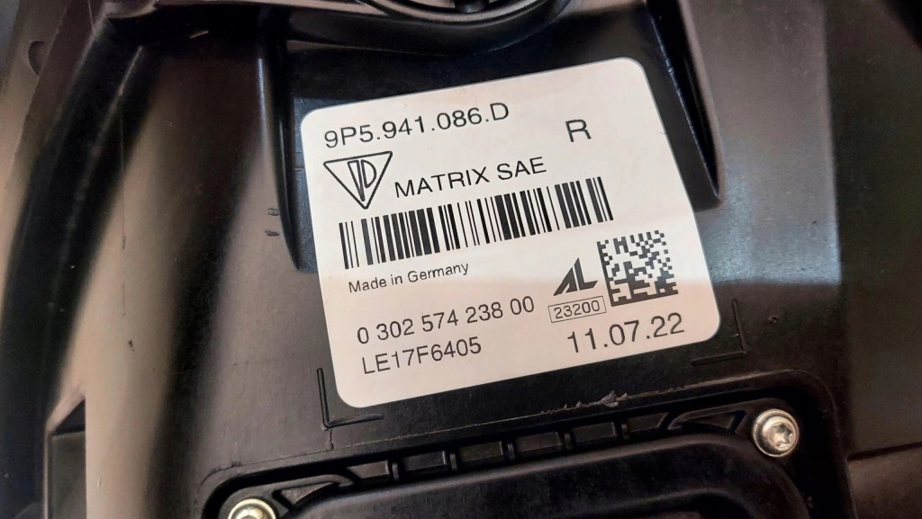 Porsche 992 лампа передня перед права 9p5941086d Ціна