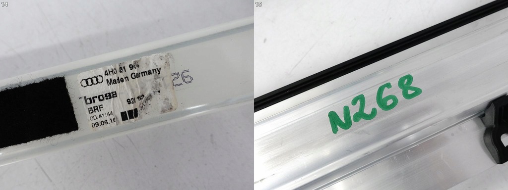 фото №15, Audi s8 a8 4h0 d4 09-17 рамка молдинг шторка сонцезахисна двері задня qbc