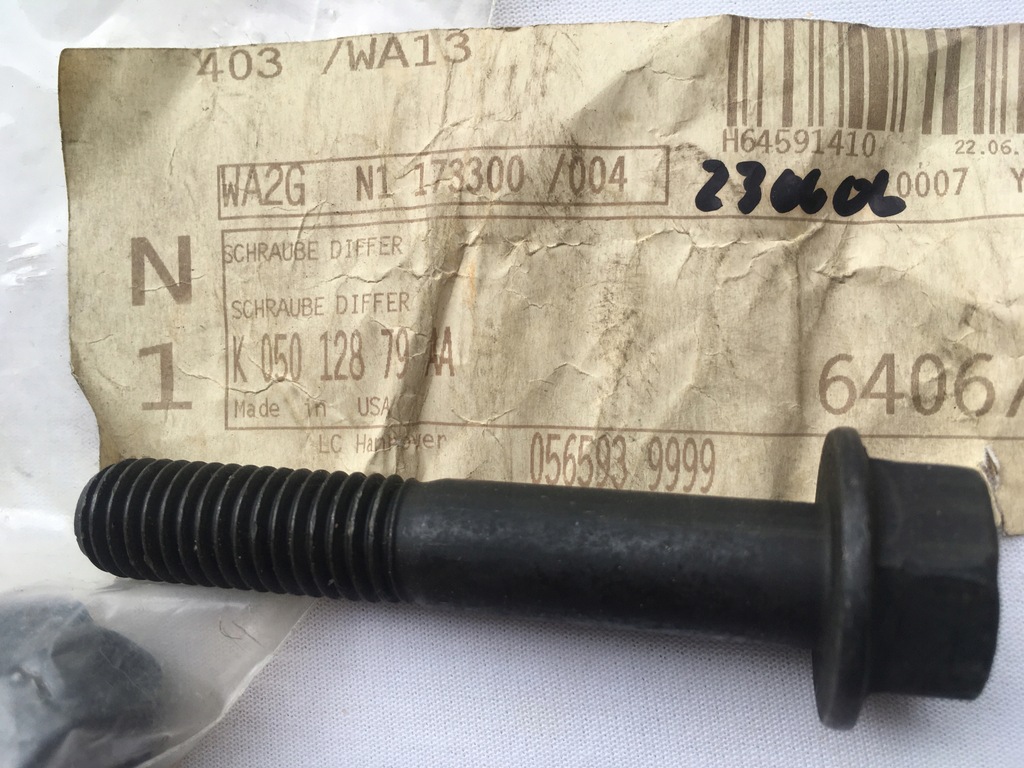 фото №1, 5012879aa mopar болт заднього міст dodge viper wj