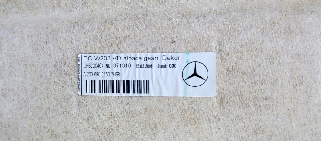 фото №8, Потолок жгут электропроводка mercedes c-kl w203 sedan серая оригинальный номер eu