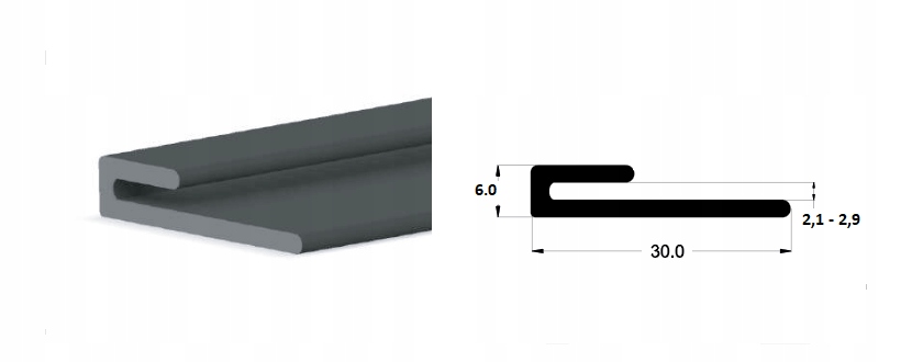 фото №6, Прокладка 2,1 - 2,9 краевая obrzeżowa защитная na кромка 2,1 - 2,9 mm