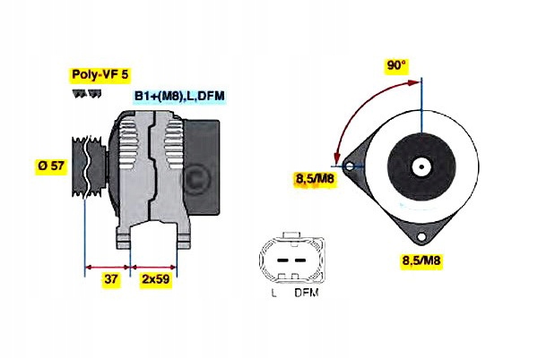 Генератор bosch 986 042 830 Цена