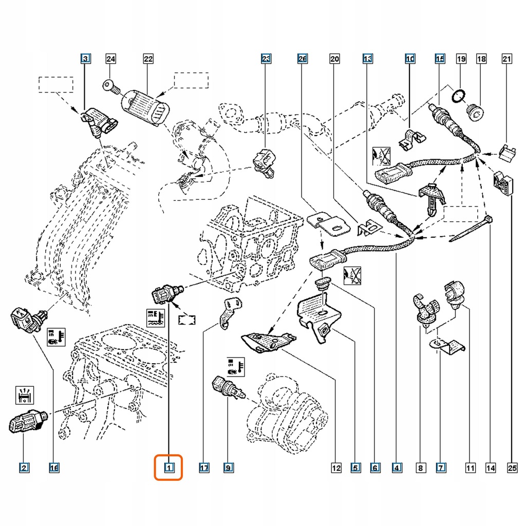 фото №6, Датчик температуры охлаждающая жидкость renault dacia duster logan 226306024r