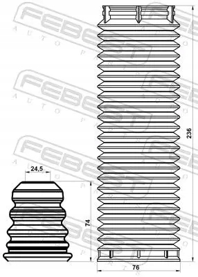 фото №3, Захист амортизатора перед fdshb-kugiif-kit febest