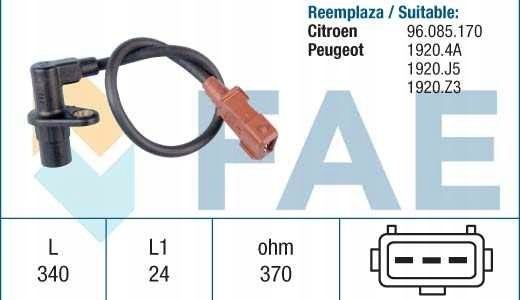 фото №1, Датчик оборотов вала korb. peugeot
