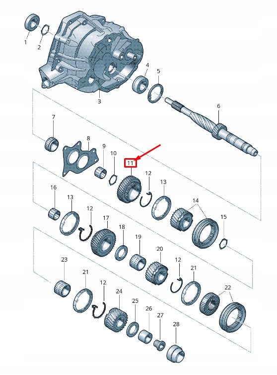 фото №1, Audi a5 8t 5-speed change gear 0b1311159b