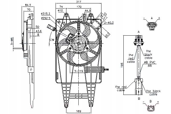 фото №11, Вентилятор радиатора fiat punto van 1.2 60 188ax