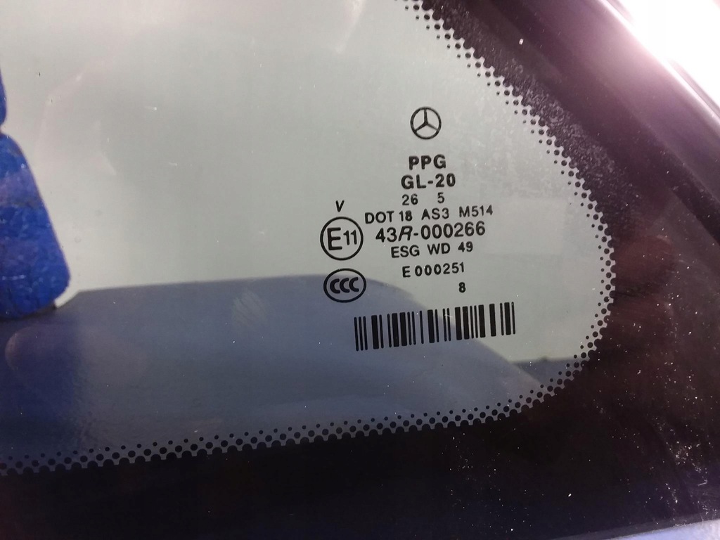 фото №2, Mercedes r w251 long стекло кузовная задняя левая