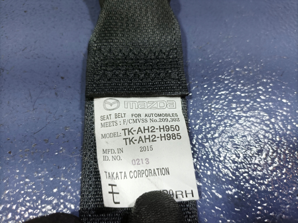 фото №7, Mazda 6 iii gj lift pas безпеки перед правий натягувач usa tk-ah2-h950