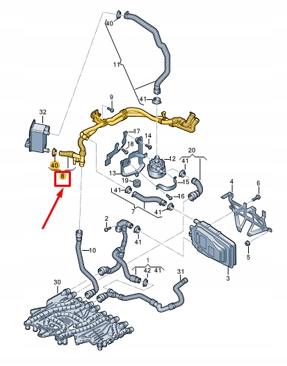 фото №1, Audi e-tron gt двигун охолоджуюча рідина труба 9j1815552c