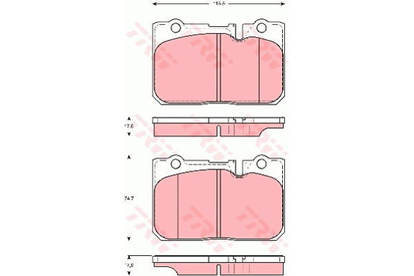 фото №14, Гальмівні колодки ham. lexus p. ls 400 94-00 trw gdb3226