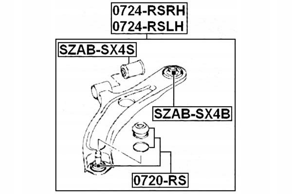 фото №11, Втулка передняя рычага верхнего перед febest szab-sx4s