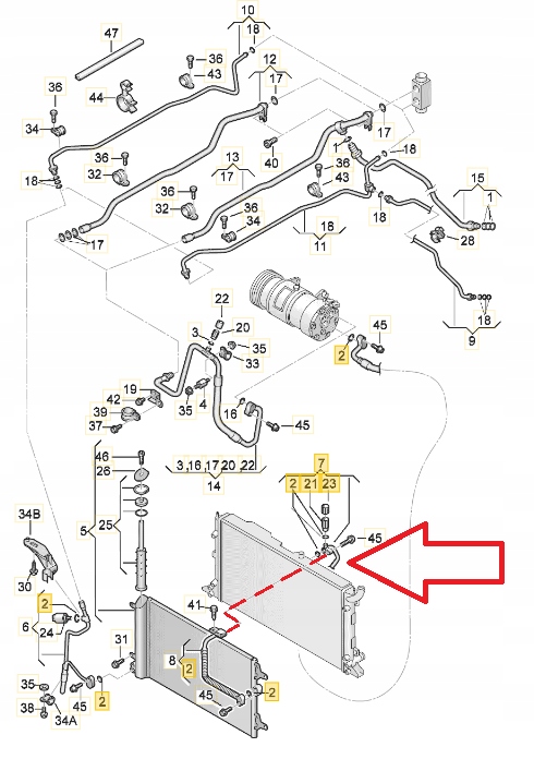 фото №4, Шланг klimatyzacki ford galaxy mk1 lift 00-06r