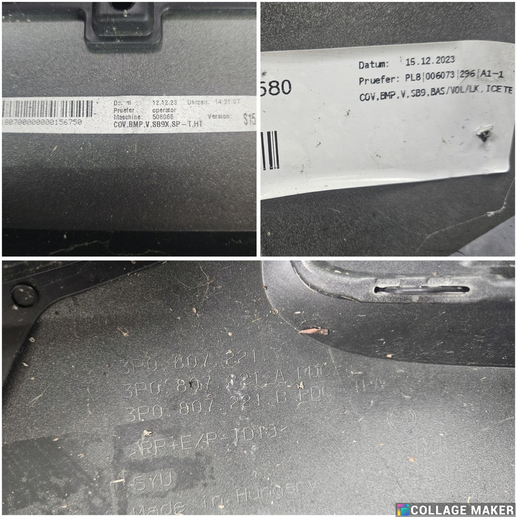 фото №16, Skoda superb iv 4 2023 - бампер перед 6 x pdc 3p0807221 лак r1b