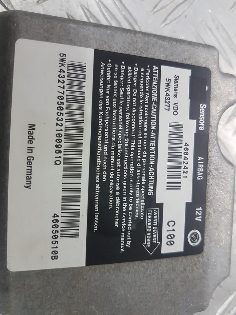 фото №3, Модуль датчик подушка безопасности alfa romeo 147 fl 46842421