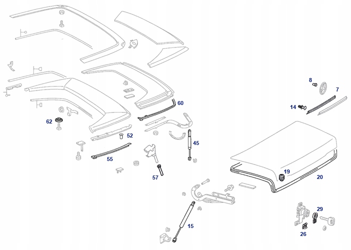 фото №5, Амортизатор кришки багажника mercedes 129