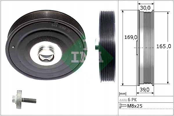 фото №2, Шкив коленчатого вала коленчатого nissan primera renault grand scenic ii