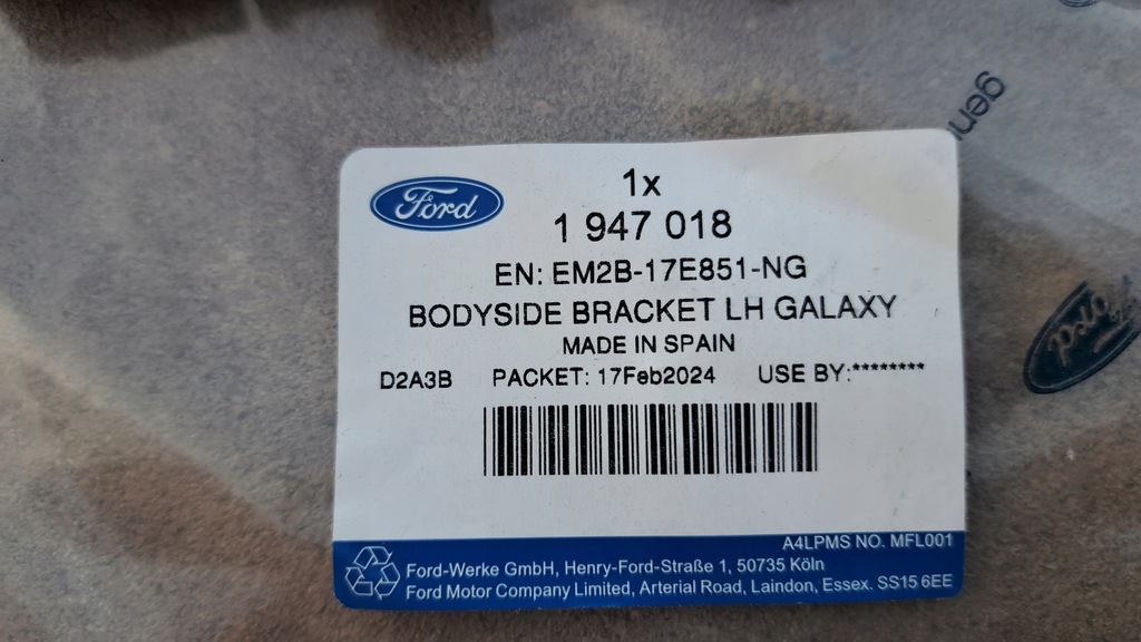 фото №7, Ford galaxy mk3 cd390 rear left бампер кронштейн 1947018 original
