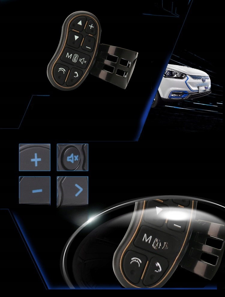 фото №10, Przebudowa кнопка керма автомобіля чорний легкий монтаж