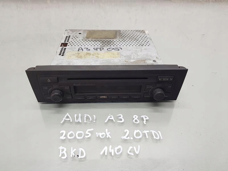 фото №1, Радио cd audi a3 8p