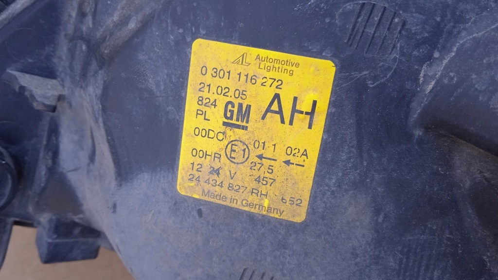 фото №10, Zafira a лампа перед правая линза ксенон eu