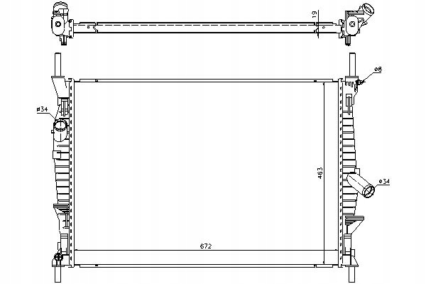 фото №1, Радиатор двигателя ford transit transit tourneo 2.2