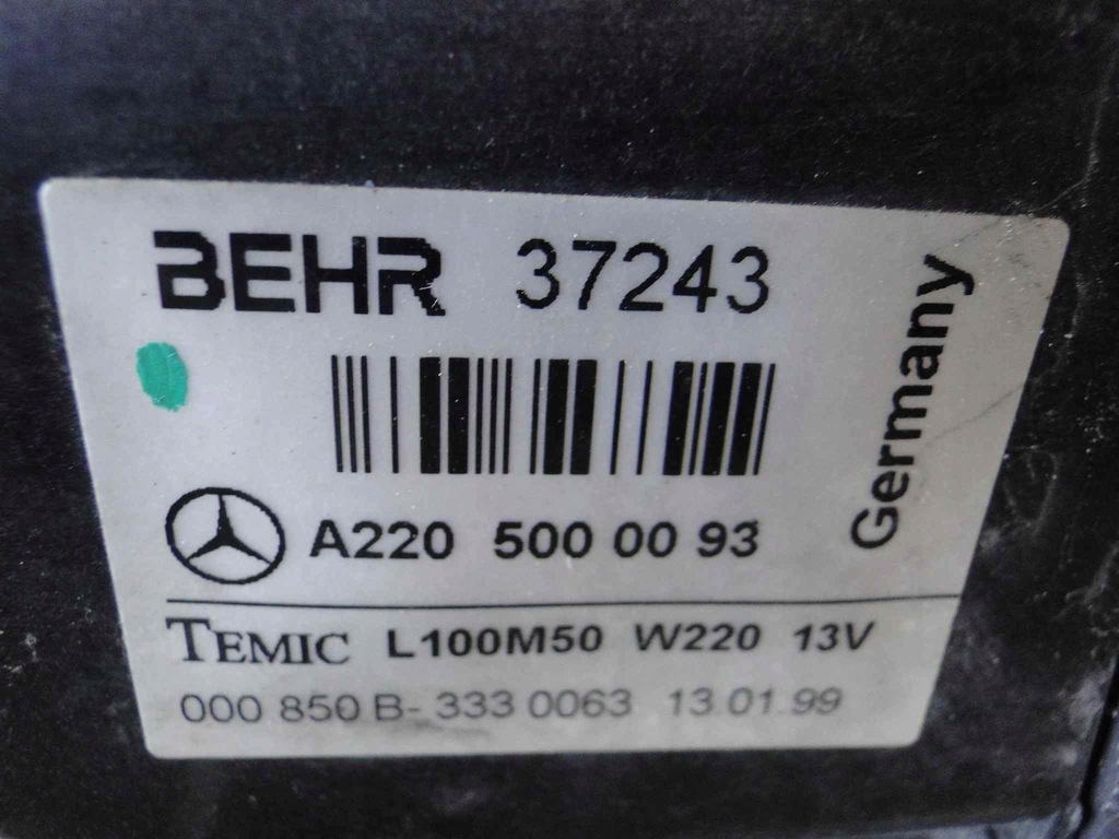 фото №6, Mercedes cl 215 вентилятор радиатор бензин