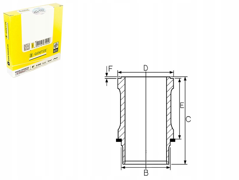 фото №1, Goetze 14-112800-00 втулка циліндрова