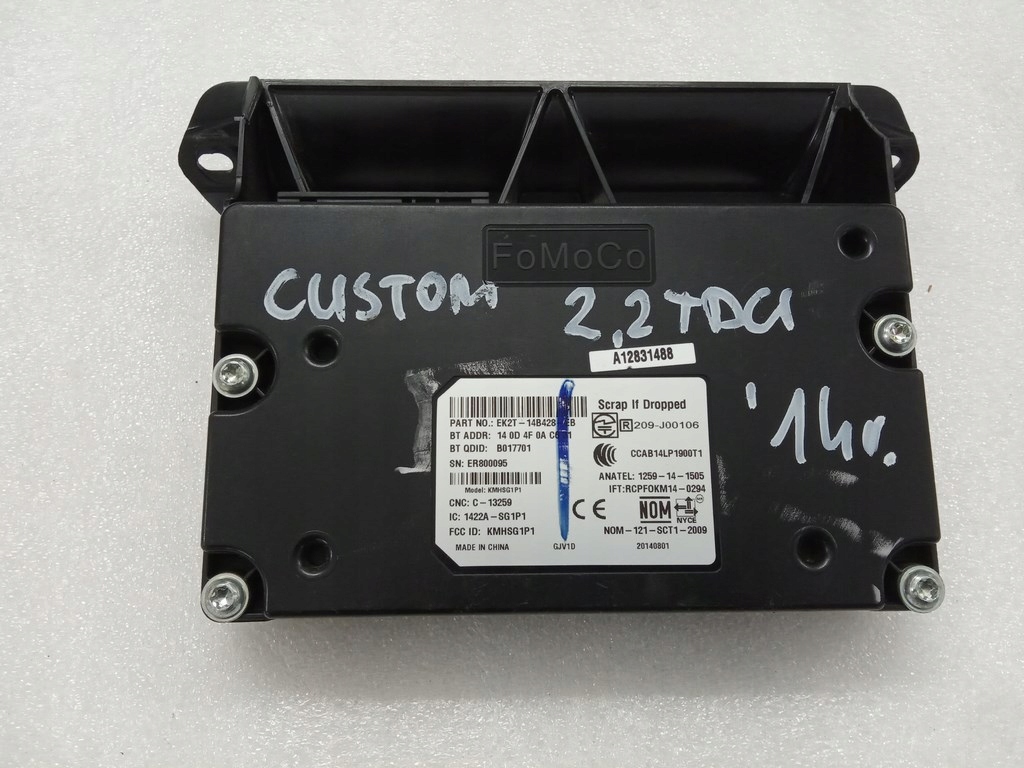 фото №1, Ford transit custom 2.2 tdci 2014- модуль bluetooth