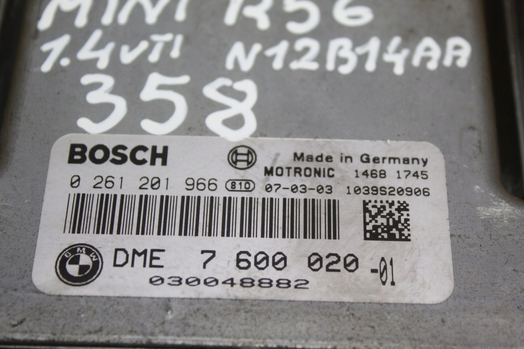 Бортовий комп'ютер блок керування mmi mini one r56 r55 1.4 vti 7600020-01 0261201966 в Україні