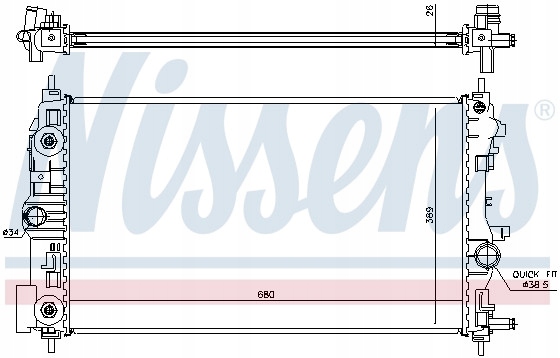 фото №16, Nissens 630723 радиатор, система охлаждение двигателя