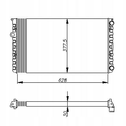 фото №13, Радіатор vw golf3/4/vento 1,6-2,0 1,9td nrf 50455 nrf50455