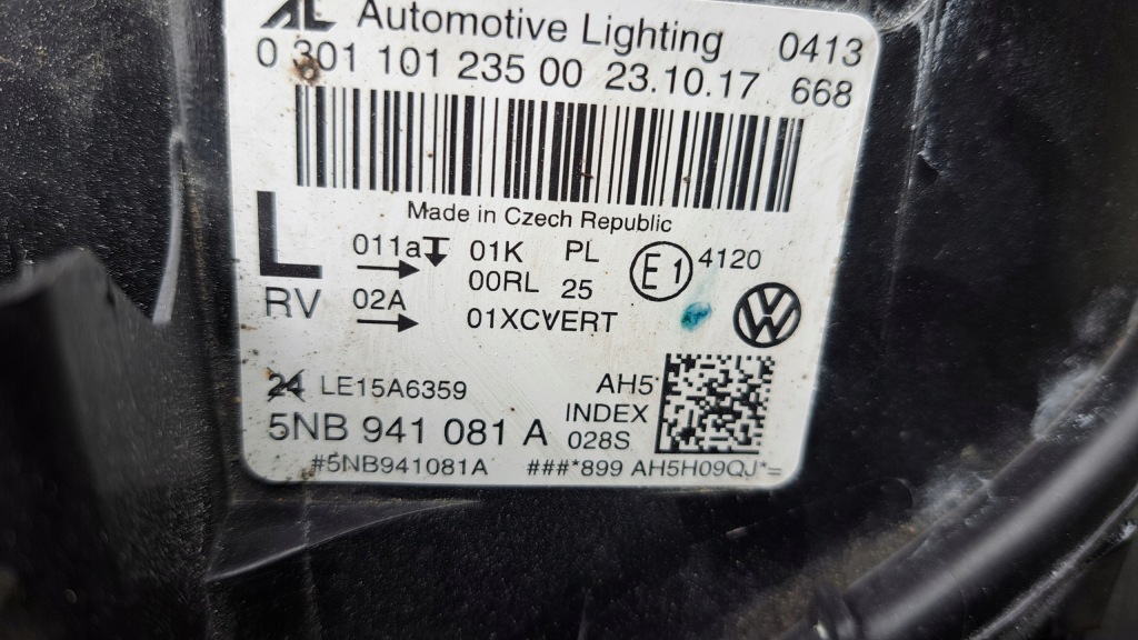 фото №5, Vw tiguan 5nb941081a full led лампа перед левая