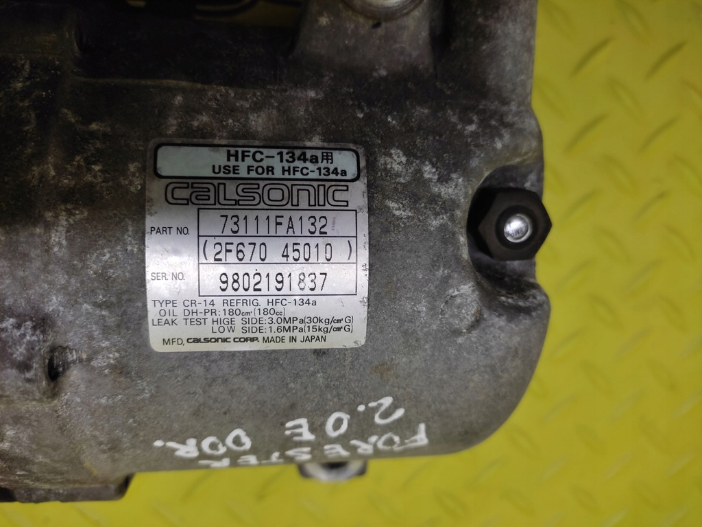 фото №7, Subaru forester компресор кондиціонера 2f67045010