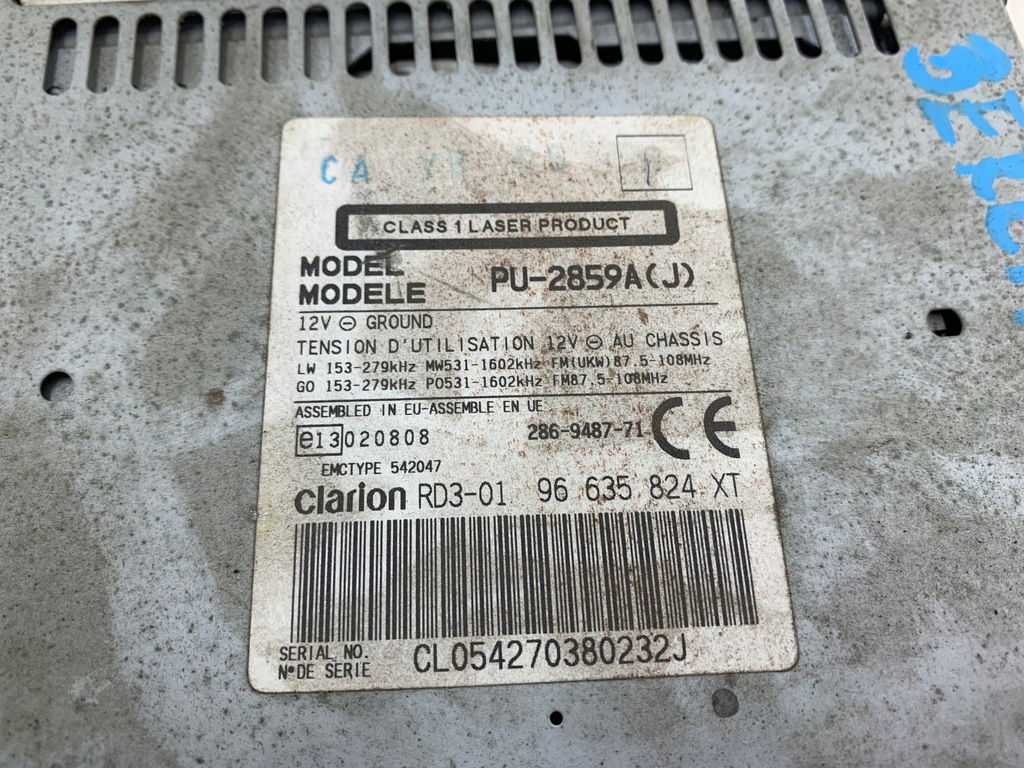 фото №6, Peugeot 307 citroen berlingo радіо заводський cd 96635824xt